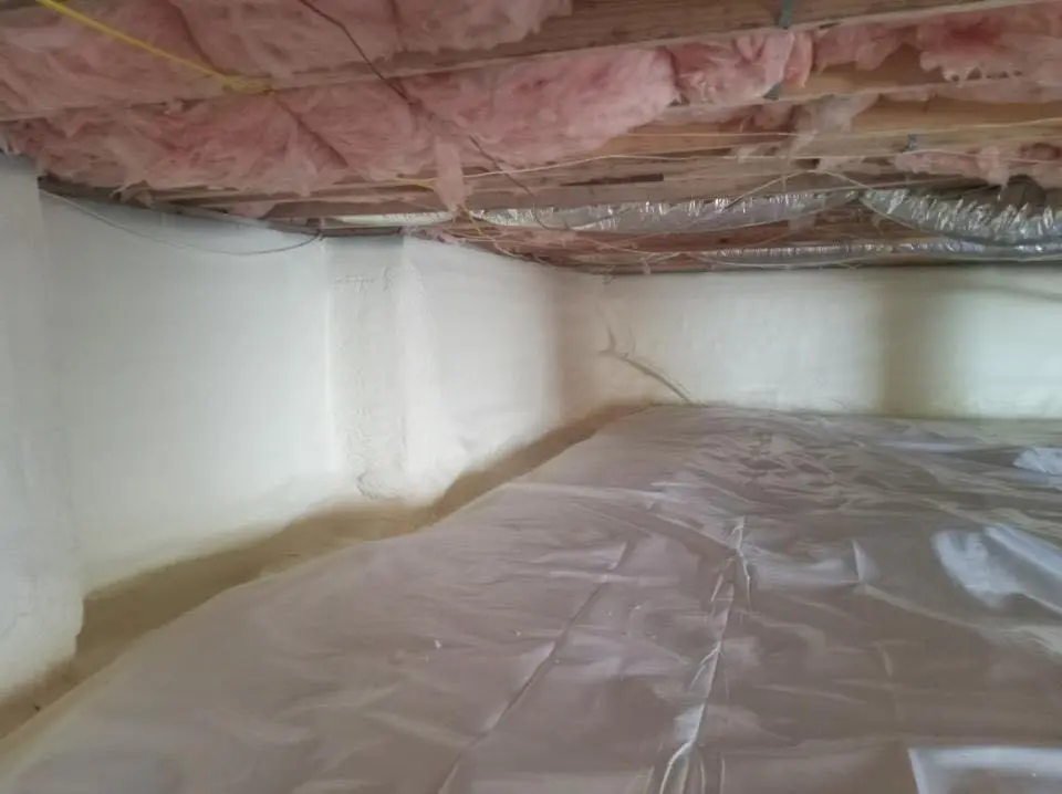 Crawl space encapsulation with closed-cell spray foam for Roof Maintenance in North Greenbush